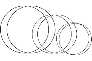 VEGCOO Metalring, 6 Stück Schwarz Traumfänger Reifen Deko Makramee Ring 200/250/300mm Trockenblumen Ring Zum Metallkranz Weihnachten Hochzeits Geburtstagsfeier Dekorationen