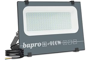 bapro 100W Focos LED Exterior, Alto Brillo Proyector Led 10000LM, Luz Exterior Luces IP66 Impermeable 3000K Blanco Cálido Foco para Iluminación de Seguridad para Jardín, Garaje, Hotel, Patio