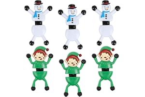 DIYASY Snowman and Elf Wall Crawlers, Christmas Wall Crawlers with Sticky Feet, Christmas Toys for Kids Christmas Party Favors, Goodie Bag Stocking Fillers (Pack Of 6), DK555M1P1