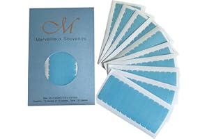MERVEILLEUX SOUVENIRS Lot de 120 Bande adhésive d'Extension de Cheveux , Ruban Adhésif double face pour le Remplacement de Trame de Cheveux ( Bleu ) (Bleu)