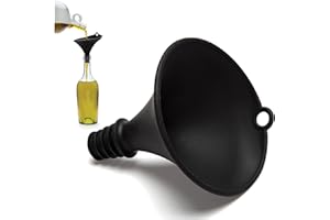 Embudo de silicona para rellenar botellas y recipientes sin necesidad de usar las manos/Utilícelo en la cocina y en casa/Cabe cómodamente en botellas estándar/Stedi by Monkey Business