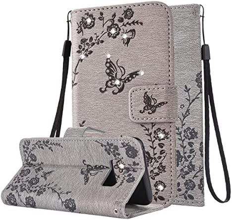 Alfort Samsung Galaxy S8 Plus Case, Samsung Galaxy S8 Plus Cover, Phone Case Shock Absorption Case Flip Fold PU Leather Book Wallet Case Shockproof Bumper Cover Stand Function (Gary)
