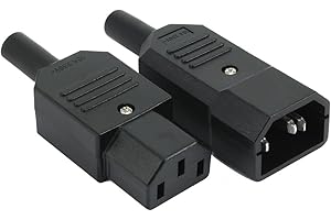 UXCELL Sourcingmap 1Para AC250V 10A 3P, montaż paneli, IEC320 C14 gniazdo C13 żeńskie złącze adaptera