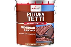 ARCANE INDUSTRIES Pittura per Tetti e Tegole: ARCAROOF Paint - 1222-2,5 L Marrone Arancio - RAL 8023