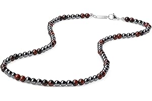 GAVU Collier Pierre Naturelle Hématite Homme