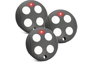 LUIRSAY Lot de 3 Télécommande Compatible avec MHOUSE GTX4, 433,92 MHz | 4 Canaux | Telecommande pour N1ce Group-MHOUSE (3PCS)