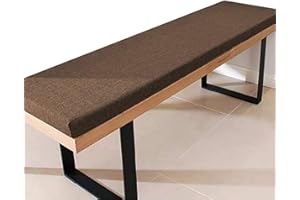YEKUHE Indoor Bench Cushion Seat Pad 100cm x 40cm 150cm 2/3 seater Furniture Cushion, High Density Memory Foam, Linen Washable, Non-Slip Bench Pad for Shoe Bench Rack, Window, Piano, Dining(Coffee,100x30x5cm