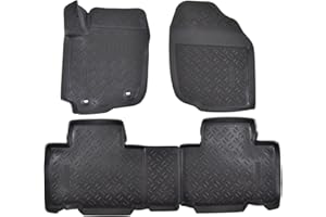 J&J AUTOMOTIVE | Tapis De Sol en Caoutchouc 3D Exclusive Compatible avec RAV 4 2013-2017, Bord Haut, Inodore, Noir, Antidérapant, Toutes Saisons