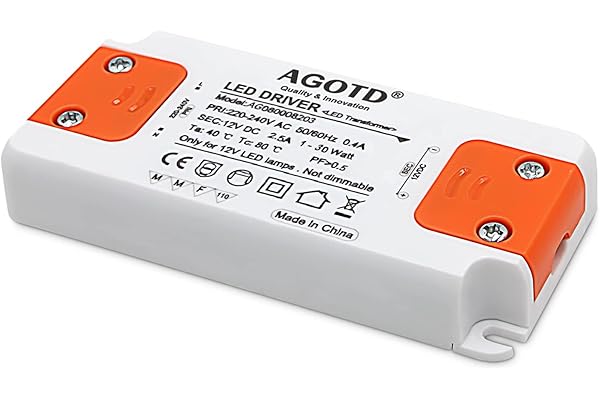 Transformateur LED Entrée 220-240V sortie DC 12V 2.5A 30W ampoule LED driver convertisseur conducteur alimentation de tension constante