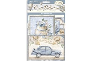 Stamperia - Cards Selection, Acid-Free, Printed on 2 Sides, Choice of Sizes and Designs, Perfect for Crafts and Gifting (Timeless) (7 Cards, 5 Tags, 1 Bookmark)