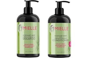 MIELLE ORGANICS Mielle - Rosemary Mint - Biotin Infused - Hair Growth Products for Stronger and Healthier Hair - Shampoo & New Conditioner Styling Bundle Set 2 PCS