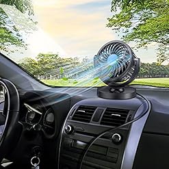 Ventilatore Auto 12V Nircho - Mini Ventola Rotante 360° Per Auto, Camion, Ufficio - Foto 5