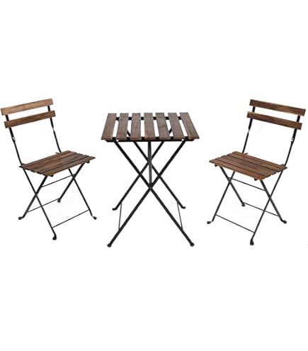 Set Giardino Pieghevole BAKAJI Con 2 Sedie E Tavolo - Arredo Esterno In Textilene E Acciaio - Foto 4