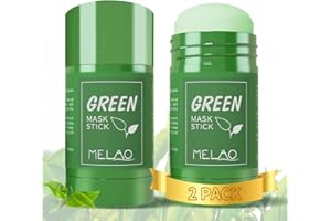 BOWASIN 2 Pack Green Tea Cleansing Mask Stick,Green Mask Stick,Blackhead Remover Poreless Deep Cleanse Mask Stick,Clay Mask Green Tea Mask Stick for Face,Moisturizing&Oil Control for All Skin Type Women Men