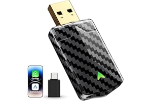 CODONOVA 2026 Mini Adaptador CarPlay Inalámbrico y Android Auto Inalambrico, USB-A/USB-C, Conversión de Cableado a Inalámbrico, Conexión Estable, Compatible con iOS 10+ y Android 10+