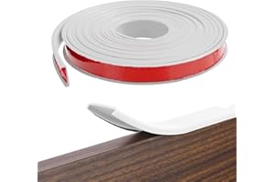QHKLEW Forma U Cinta de Madera Cantos, 16mm x 5m TPE Flexible Protector de Bordes Plegable Cinta de Chapa, Adhesiva Perfil Goma Cantoneras Cubrecantos para Protección y Reparación de Gabinetes de Mesa