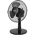 BLACK+DECKER BXFD52003GB Desk Fan with 2 Speeds, Rotary Oscillation, 9”, 20W, Black