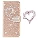 Produktbild Diamant Funkeln Bling für Huawei Mate 20 Lite,Glitzer BookStyle Slim Schutzhülle Flip Folio Wallet Stand Card Slots Pocket Magnetverschluss Leder