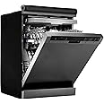 Amazon Brand - Umi. Dishwasher Cover Suitable for All Brands, IFB, Bosch, Siemens, LG, Samsung, Voltas, Godrej, Whirlpool of 12, 13, 14, and 15 Place Setting (63cms X 63cms X 81cms, Black)