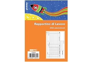EDI PRO EDIPRO - E5182A - Blocco rapportino di lavoro 50x2 autoricalcante f.to 14,8x22