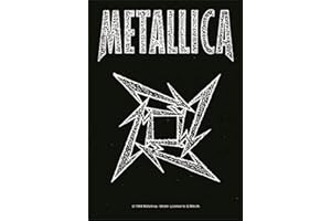 Heart Rock Original Flag Metallic Ninja Logo, Fabric, Multicolor, 110 x 75 x 0.1 cm