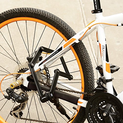 TONYON Fahrradschloss Faltschloss Kombinationsschloss Fahrrad Motorrad mit Rahmenhalterung Schwarz – DLYK1 165mm*65mm*48mm - 8