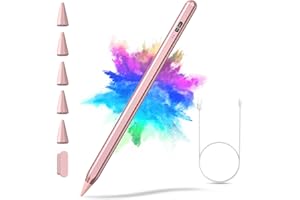 Stylus Pen for Apple iPad 2018-2023 KBCASE Apple Pencil Compatible with iPad 10/9/8/7/6th Gen,iPad Mini 6/5th Gen,iPad Air 5/4/3th,iPad Pro 11/12.9" with Tilt Sensitivity,5 Tips Rose Gold