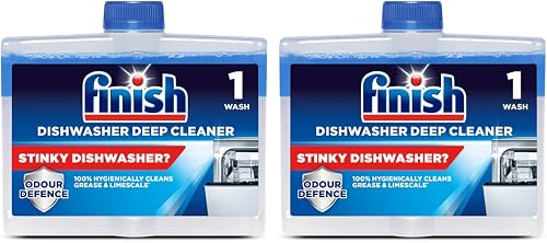 Finish, Dishwasher Cleaner, Fresh Scent, 500ml (250ml x 2 pck), Removes Grease and Limescale, Fights Odour for a Cleaner Hygienic Dishwasher Machine