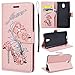 Price comparison product image Nokia 3 Case, Nokia 3 Cover, SmartLegend Bling Brillant Wallet Case for Nokia 3, Elegant Embossed Floral High Heel Shoe Pure Color Folio PU Leather Anti Slip Stand Flip Case Card Slots Magnetic Closure Soft Silicone Back Cover Mobile Phone Full Body Protective Case for Nokia 3, Rose Gold