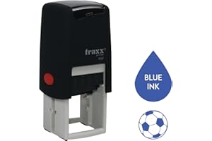 STAMP DESIGN 4U Traxx 9021 Loyalty Card Self Inking Rubber Stamp *Blue Football Ball Design*