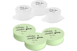 PUKPU Protectores Tapa Vasos Antidroga de Silicona Reutilizables - Pack 6 Unidades Color Verde y Blanco - Condones para Copas y Vasos - Autodefensa para Fiestas y Festivales - Libre de Plástico BPA