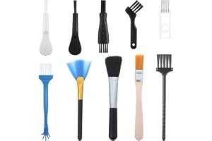 LIQWEI 10 stycken rengöringsborstset, nylon antistatisk borste antistatisk tangentbord rengöringsborste bärbar tangentbordsbo