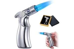 BM LIMITED BML Blow Torch for Cooking Refillable Soldering Torch Safety Lock Adjustable Flame Kitchen Torch for Creme Brulee Desserts Baking DIY Soldering