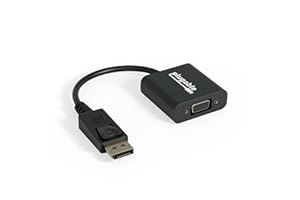 Plugable DisplayPort to VGA Adapter | Active DP/DP++ to VGA Converter | Compatible with Desktops, Projectors, PC, Laptops | DP 1080p Resolution with Latching Connector | Driverless (DPM-VGAF)