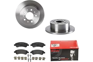 2 Bremsscheiben Voll 280 mm + Bremsbeläge Hinten von Brembo (1420-54136) Bremsensatz Bremsanlage Bremsen-Kit,Bremsenset, Bremsscheiben, Bremsbeläge, Bremsen-Set, Beläge, Bremsbelag, Bremsbelagsatz,