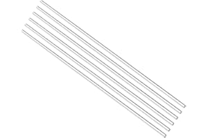 TA-VIGOR 6Pcs Clear Acrylic Round Rods 2mm Diameter 200mm Length Solid PMMA Plastic Dowel Sticks for DIY Crafts Lighting Cake Toppers Gardening Decorations