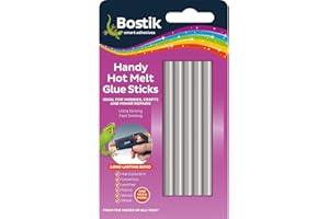 AMK® Bostik Handy Hot Melt Glue Gun Sticks Pack of 14 Quick Dry For Plastic Wood Metal Ceramic Leather Brick Adhesive Strong Hold DIY At Home