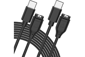 Tobfit USB-C Ladegerät für Garmin Instinct 2/2S/2X/Solar/Tactical/Crossover/Tide - 2 Stück