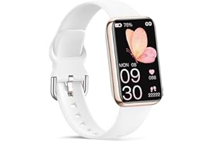 VIPWISE Slim Fitness Tracker with Heart Rate, Blood Pressure, Blood Oxygen and Sleep Monitor, IP68 Waterproof Activity Tracker and Smart Watches for Women Men with 20 Sports Modes, Step Counter, Pedometer