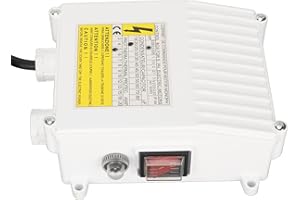 VIAGASAFAMIDO Controller della Pompa, Scatola di Controllo della Pompa, Controller Integrato Dell'interruttore di Protezione Termica per Pompe Sommergibili per Pozzi Profondi, Pompe Idrauliche (1100 W Spina UE