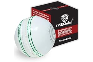 ONEGlobal Soft & Safe Practice Cricket Ball | Weicher & Sicherer Gummi-Cricketball zum Üben | Mit Echter Naht & Kern für Hüpfen & Schwingen | Ideal Cricketbälle für Selbstvertrauen & Streichhölzer