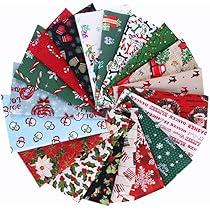 Christmas Patchwork Fabric Bundle Old Coarse Cloth Print Cotton Linen Fabric Holiday Decoration Material Tj1241 I2131093166
