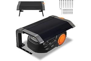 Hebitod Garaje para robot cortacésped, plegable, garaje para robot cortacésped, 72 x 56 x 36 cm, fácil montaje, con patas de metal, protección contra rayos UV, lluvia y granizo