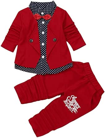 Sunday Kleinkind Baby Kleidung Jungen 0-6 Monate Suit Formelle Hochzeit  Jacke Top +Hose Outfits Set 2 Stück Kinderbekleidung : Amazon.de: Bekleidung