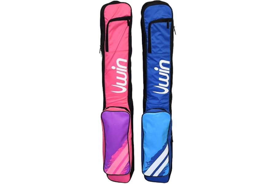 New 2020 Uwin Hockey Bag - Multi Stick Bag - Extra Pockets - Carry Strap - Blue, Pink