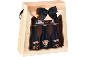 HAPIDS Baileys Gift Set Handbag. Includes 3 x Irish Cream flavours Miniatures and 2 x Guylian Chocolate Truffles. Ideal Christmas Gift Set for Women and Mum.