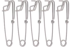 SUNGOOYUE Longline Snap Clip, 5PCS Long Line Clips Snap Swivel Sea Fishing Connectors Closed Eye Hanging Buckle Quick Pin Tool