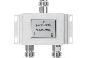 ANNTLENT N-Femelle 50 Ohm Adaptateur de Connecteur Coaxial Répartiteur Coaxial 3 DB 2 Voies pour l'Amplificateur de Signal de Téléphone Cellulaire Amplificateur Antenne