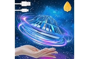 ZOYDP Flying Orb Ball, Hover Ball, Flying Spinner Mini Drone, Boomerang Ball, Hand Controlled Drone with 360° Rotating and Shining Led Lights, Drone Ball, Vortex Spinner for Kids Adults Indoor Outdoor