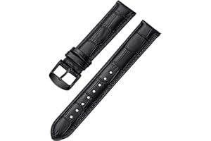 iStrap Cinturino In Pelle - Motivo A Coccodrillo - Cinturini Per Orologio Per Uomo Donna - Fibbia In Acciaio Inossidabile - 18mm 19mm 20mm 21mm 22mm 24mm-Nero Marrone